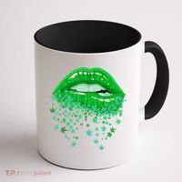 Sexy Lips 420 Cannabis Marijuana Weed Pot Leaf Lover Gift Coffee Mug thumb 1