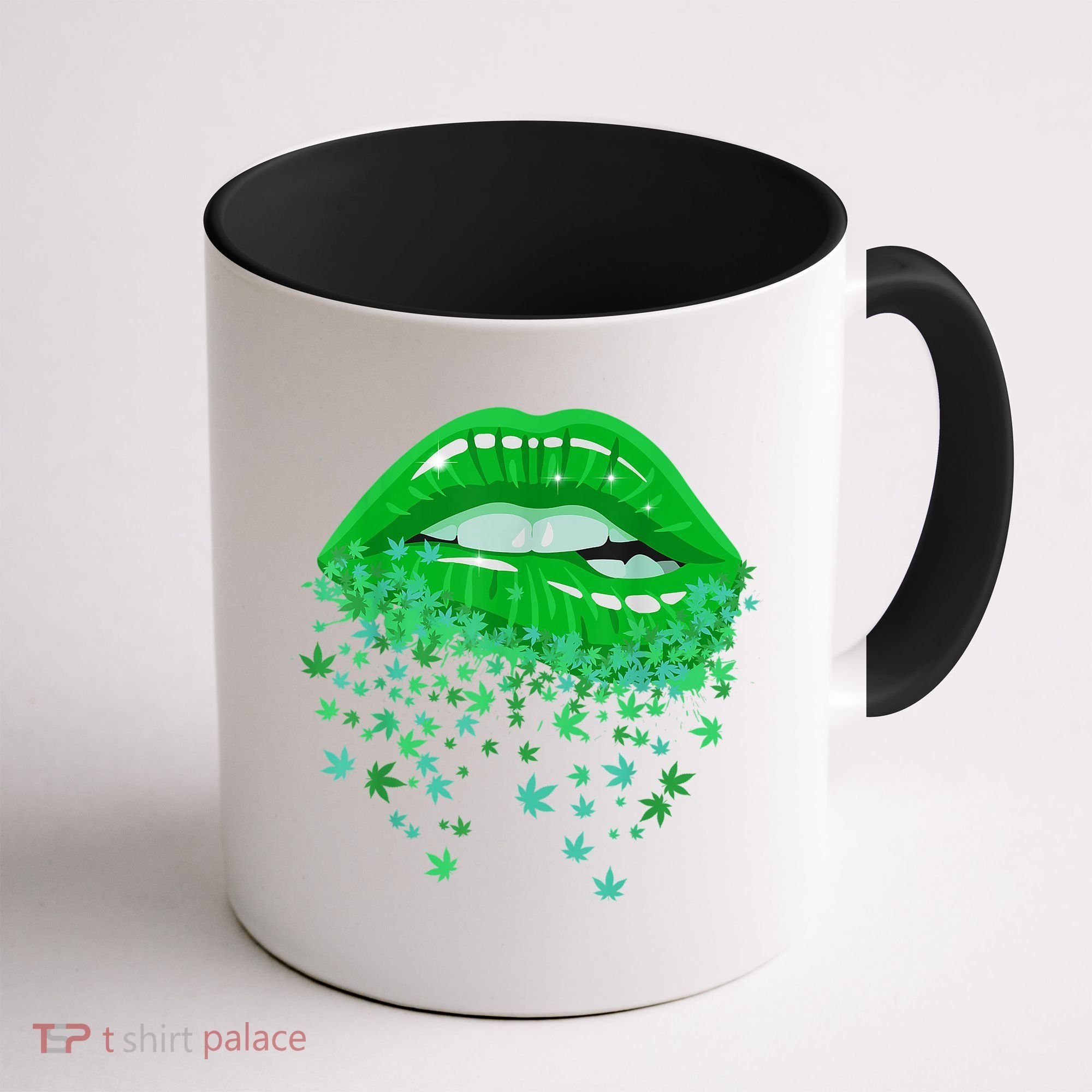 Sexy Lips 420 Cannabis Marijuana Weed Pot Leaf Lover Gift Coffee Mug