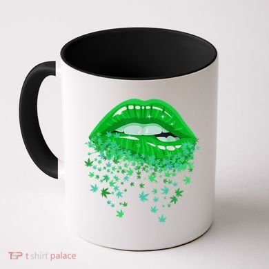 Sexy Lips 420 Cannabis Marijuana Weed Pot Leaf Lover Gift Coffee Mug