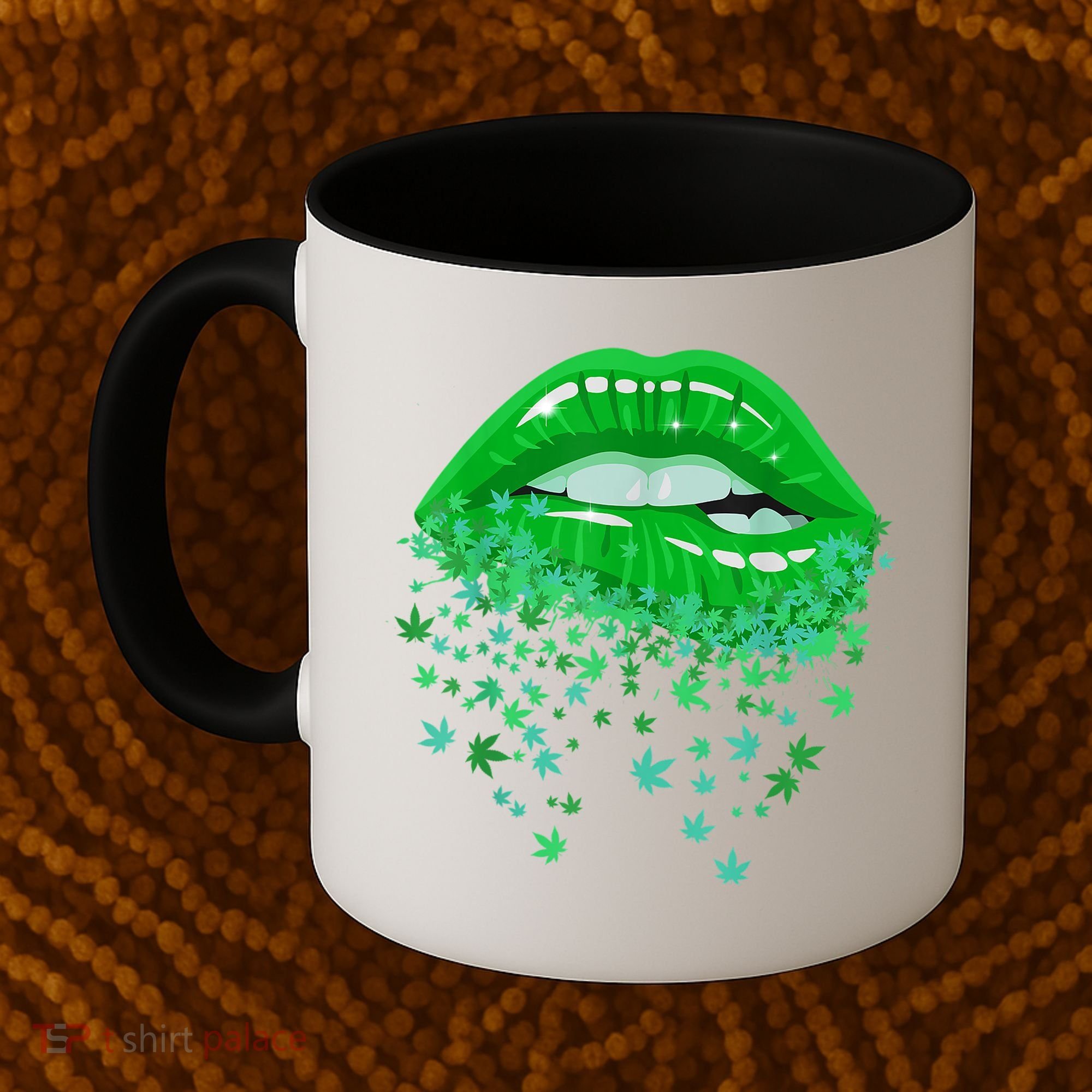 Sexy Lips 420 Cannabis Marijuana Weed Pot Leaf Lover Gift Coffee Mug
