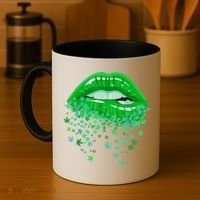 Sexy Lips 420 Cannabis Marijuana Weed Pot Leaf Lover Gift Coffee Mug thumb 4