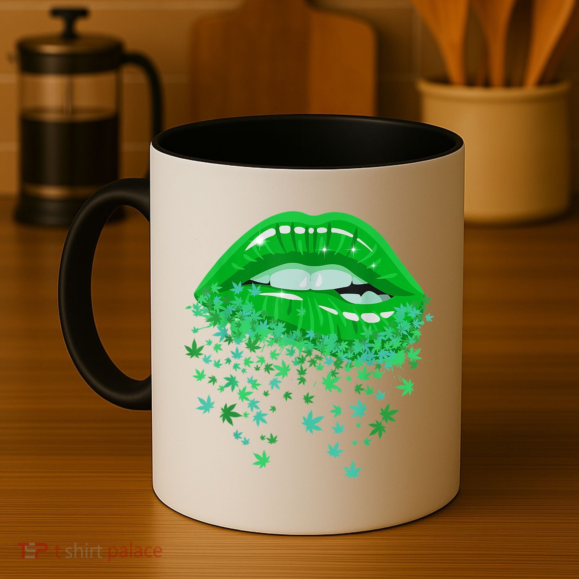 Sexy Lips 420 Cannabis Marijuana Weed Pot Leaf Lover Gift Coffee Mug