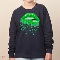 Sexy Lips 420 Cannabis Marijuana Weed Pot Leaf Lover Gift Women's Sweatshirt thumb 0