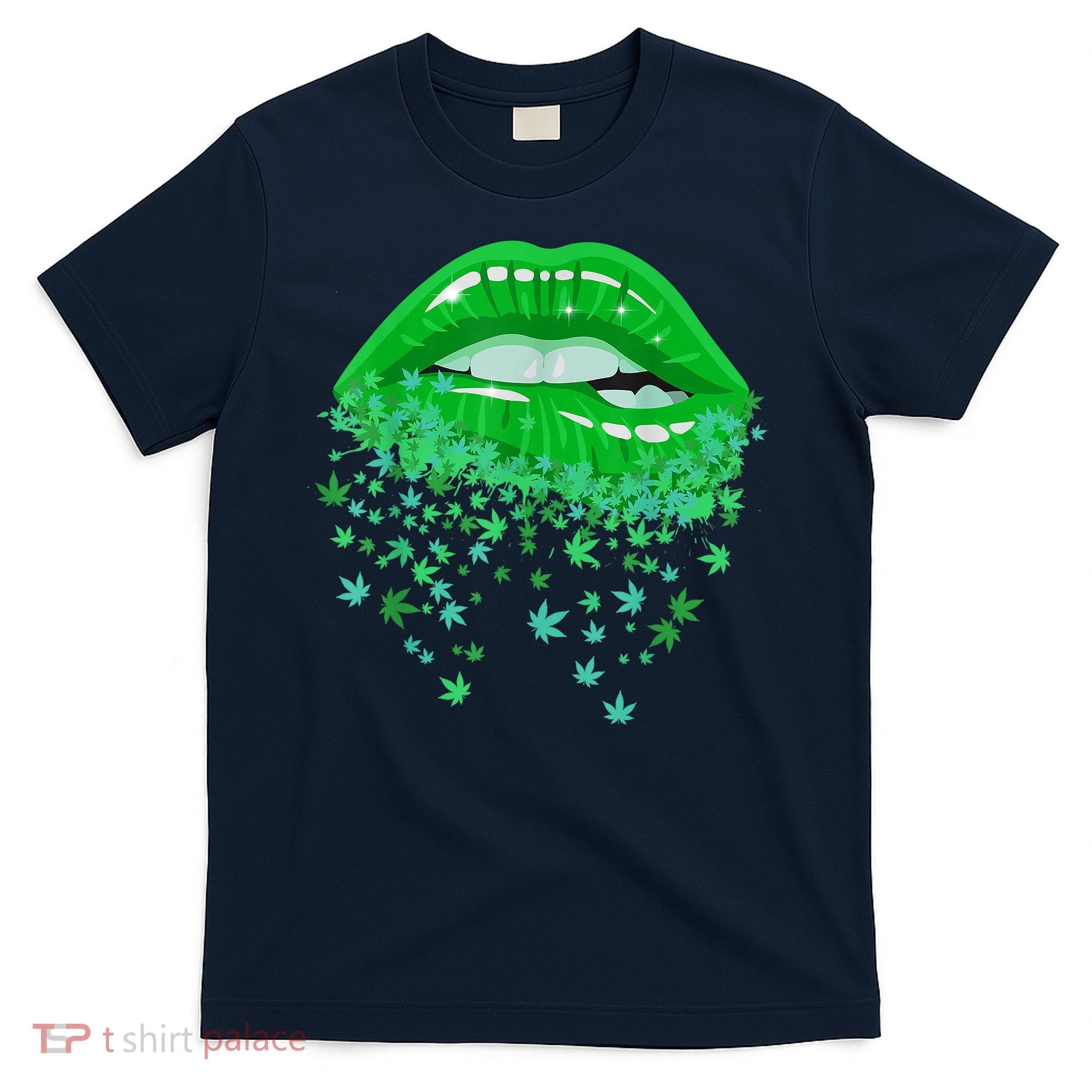 Sexy Lips 420 Cannabis Marijuana Weed Pot Leaf Lover Gift T-Shirt