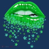 Sexy Lips 420 Cannabis Marijuana Weed Pot Leaf Lover Gift T-Shirt thumb 7