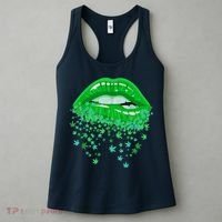 Sexy Lips 420 Cannabis Marijuana Weed Pot Leaf Lover Gift Women's Tank Top thumb 3