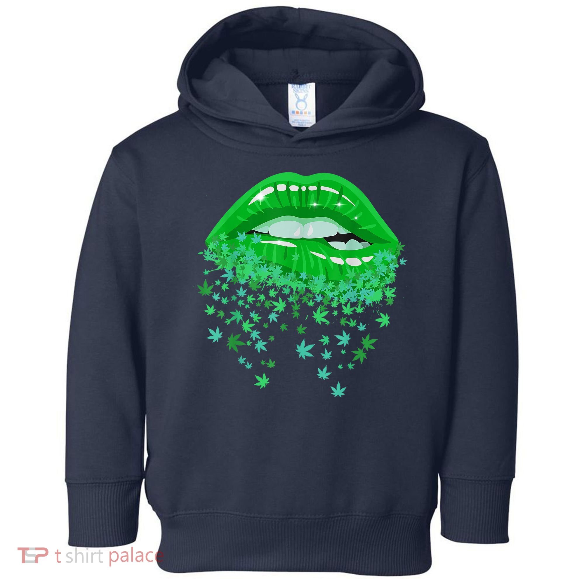 Sexy Lips 420 Cannabis Marijuana Weed Pot Leaf Lover Gift Toddler Hoodie