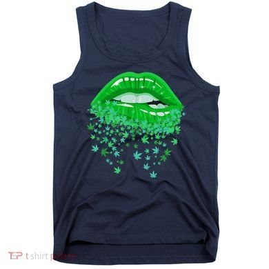 Sexy Lips 420 Cannabis Marijuana Weed Pot Leaf Lover Gift Tank Top