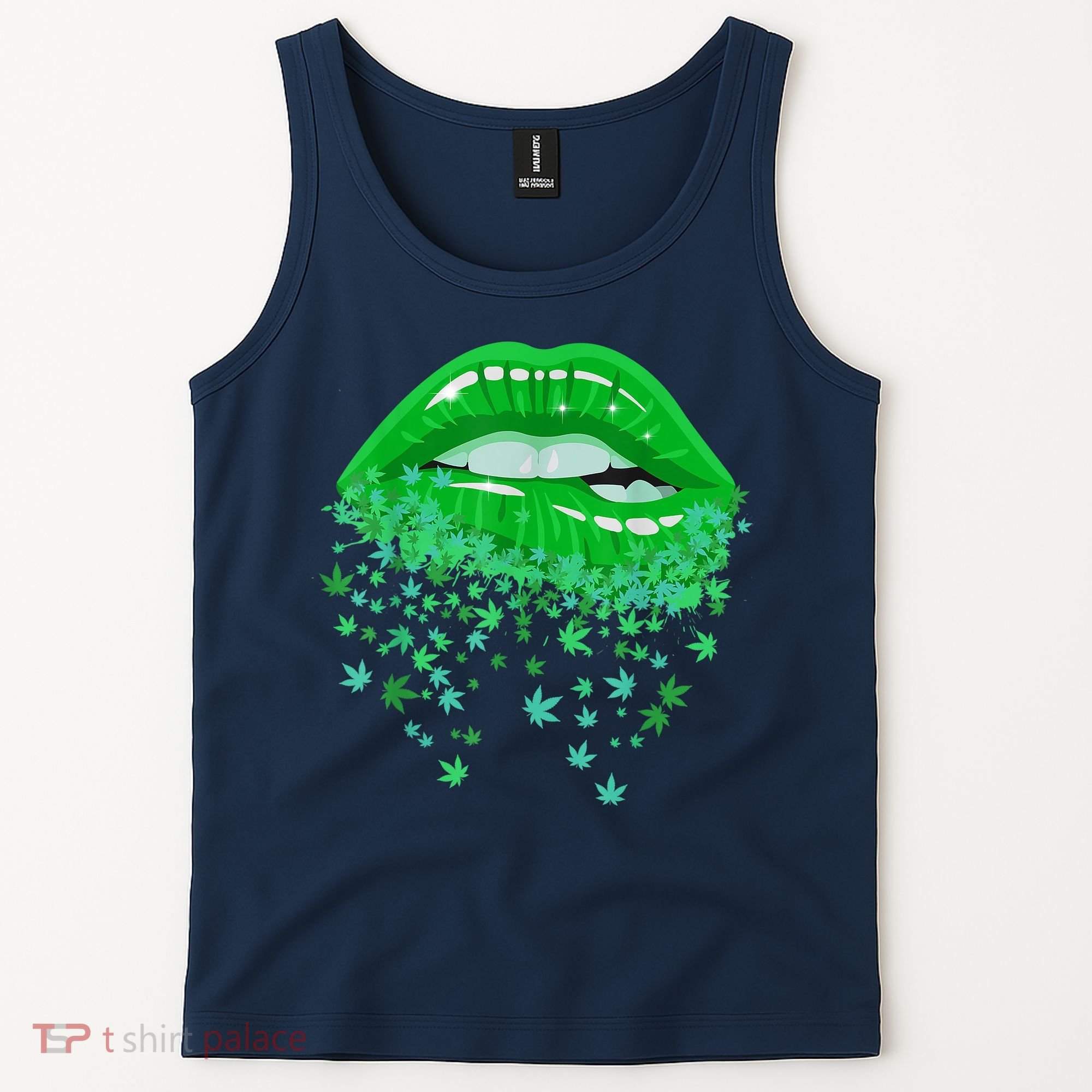 Sexy Lips 420 Cannabis Marijuana Weed Pot Leaf Lover Gift Tank Top