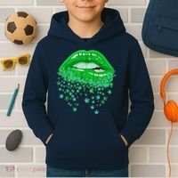 Sexy Lips 420 Cannabis Marijuana Weed Pot Leaf Lover Gift Kids Hoodie thumb 2