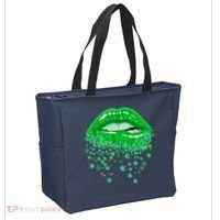Sexy Lips 420 Cannabis Marijuana Weed Pot Leaf Lover Gift Tote Bag thumb 2