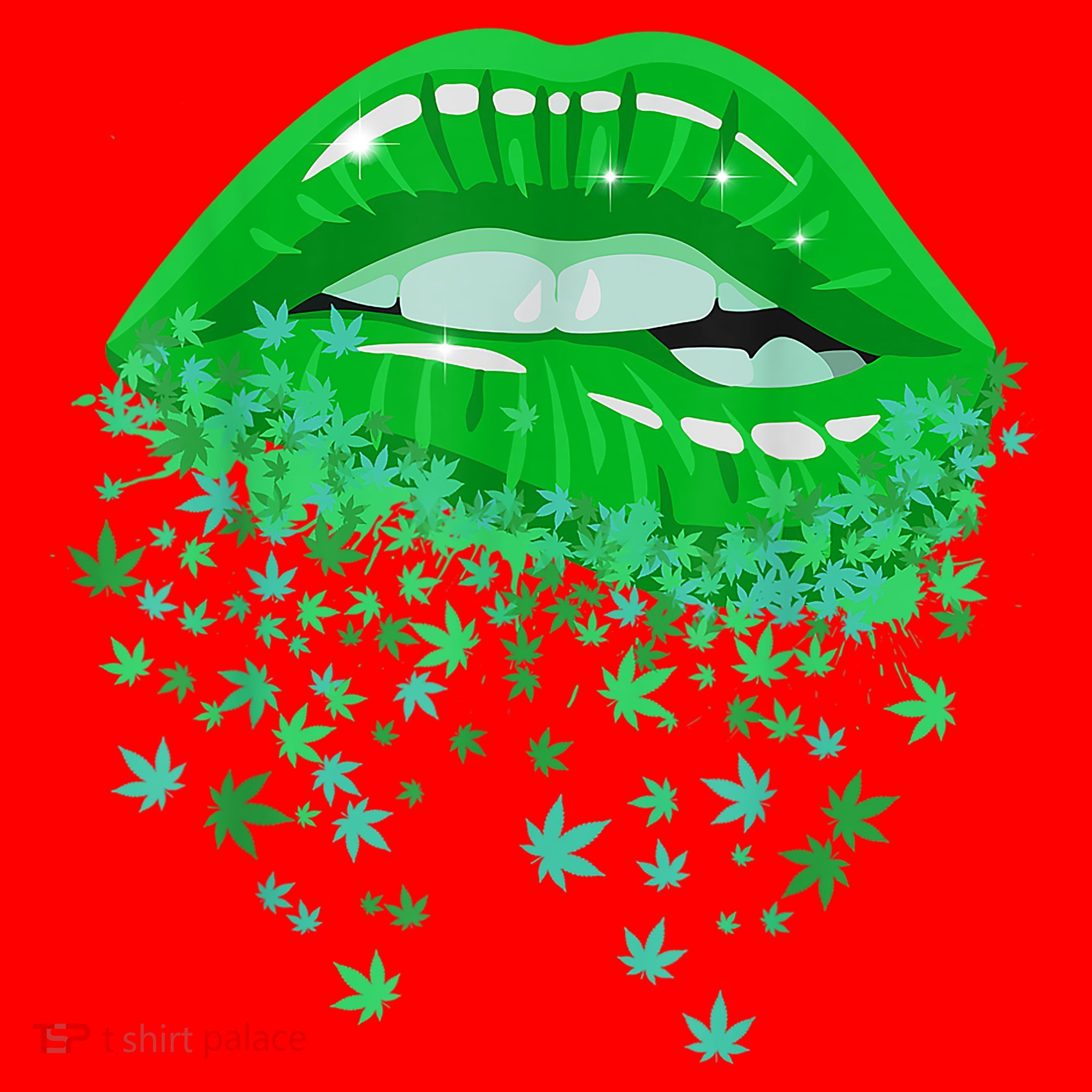 Sexy Lips 420 Cannabis Marijuana Weed Pot Leaf Lover Gift Santa Hat