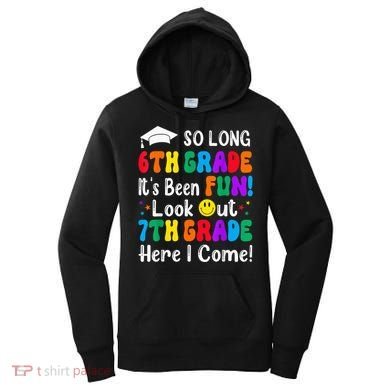 So Long 6th Grade 7th Grade Here I Come Back To School Kid Women's Hoodie