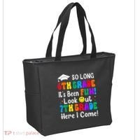 So Long 6th Grade 7th Grade Here I Come Back To School Kid Tote Bag thumb 2
