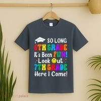 So Long 6th Grade 7th Grade Here I Come Back To School Kid T-Shirt thumb 2