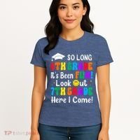 So Long 6th Grade 7th Grade Here I Come Back To School Kid Women's T-Shirt thumb 4