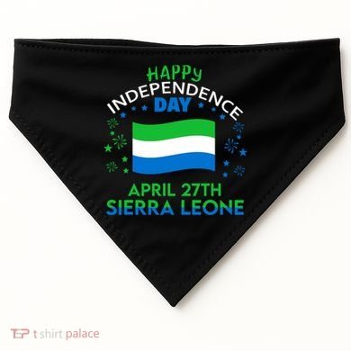 Sierra Leone 64th Independence Day Sierra Leonean Pride  USA-Made Doggie Bandana