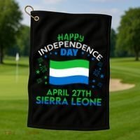 Sierra Leone 64th Independence Day Sierra Leonean Pride  Golf Towel thumb 1