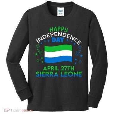 Sierra Leone 64th Independence Day Sierra Leonean Pride  Kids Long Sleeve Shirt