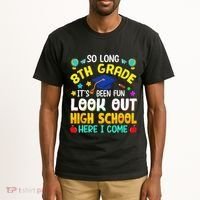 So Long 8th Grade High School Here I Come Graduation Tall T-Shirt thumb 2