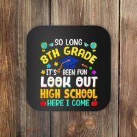 So Long 8th Grade High School Here I Come Graduation Coaster thumb 0