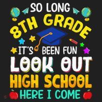 So Long 8th Grade High School Here I Come Graduation Hat thumb 2