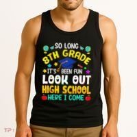 So Long 8th Grade High School Here I Come Graduation Tank Top thumb 3