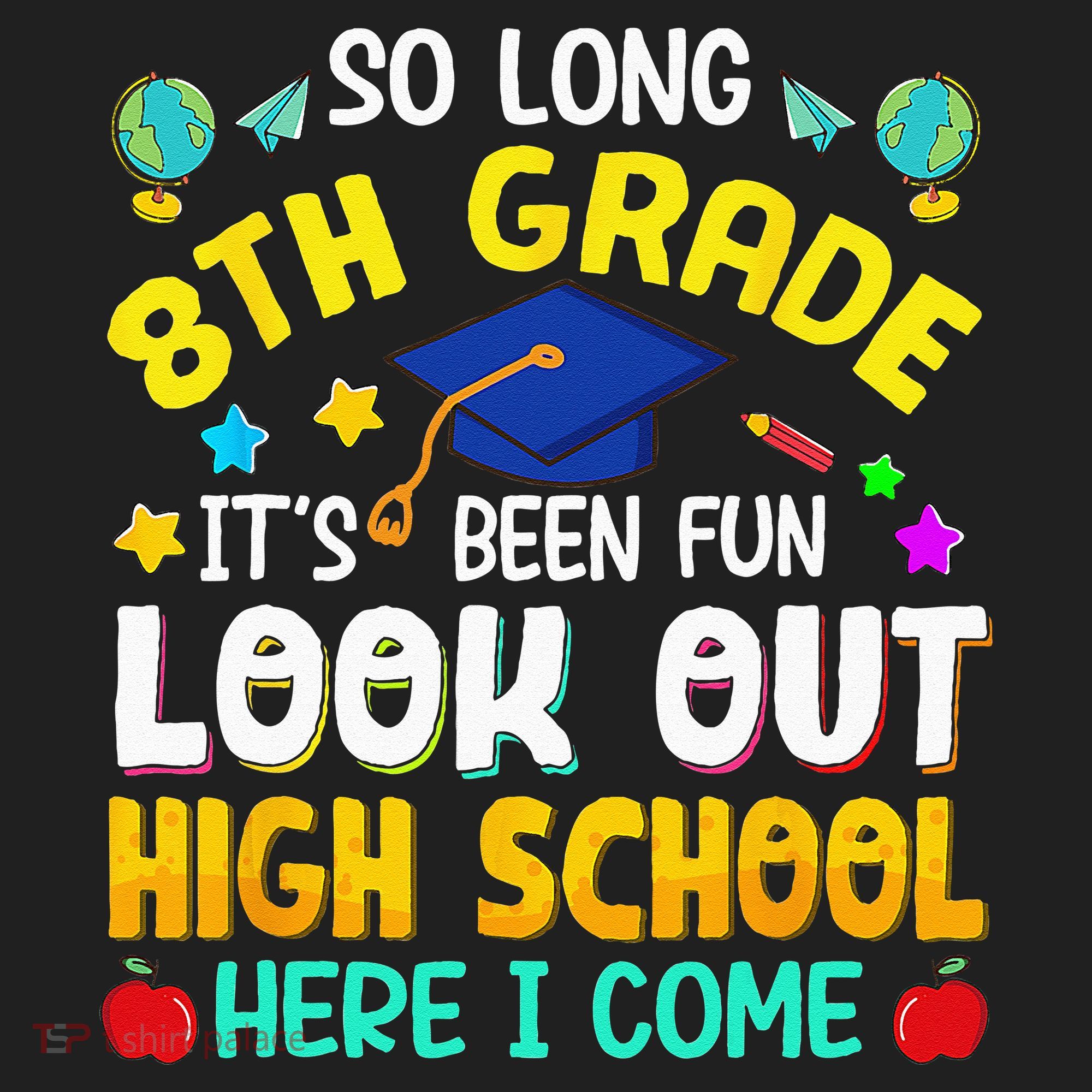 So Long 8th Grade High School Here I Come Graduation Golf Towel