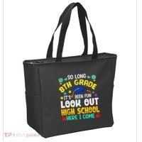 So Long 8th Grade High School Here I Come Graduation Tote Bag thumb 2