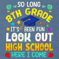 So Long 8th Grade High School Here I Come Graduation Comfort Colors Garment-Dyed Hooded Sweatshirt thumb 2
