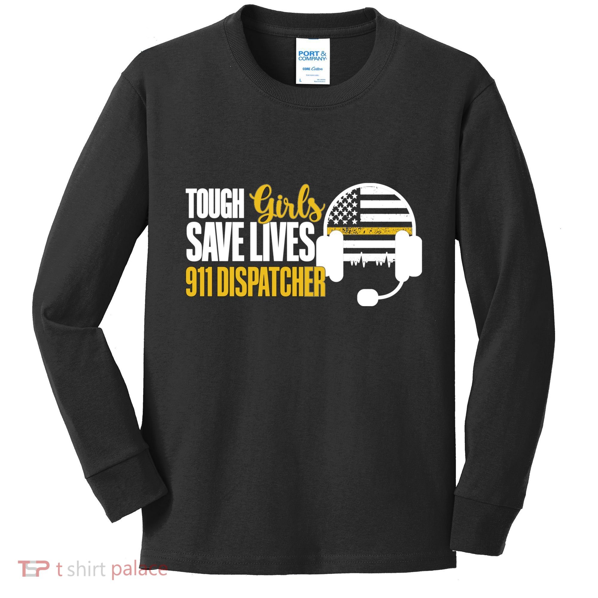 Save Lives 911 Dispatcher 911 Emergency Dispatcher Kids Long Sleeve Shirt