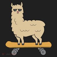 Skateboarding Llama Alpaca Skateboard Llama Women's Sweatshirt thumb 2