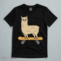 Skateboarding Llama Alpaca Skateboard Llama T-Shirt thumb 5