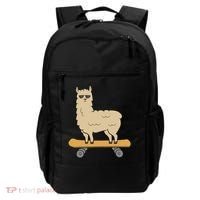 Skateboarding Llama Alpaca Skateboard Llama Backpack thumb 0
