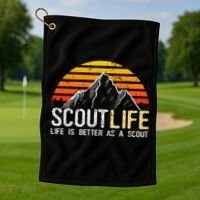 Scout Life And Life Is Better As A Scout Scouting Golf Towel thumb 1