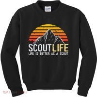 Scout Life And Life Is Better As A Scout Scouting Kids Sweatshirt thumb 0