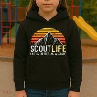 Scout Life And Life Is Better As A Scout Scouting Kids Hoodie thumb 3