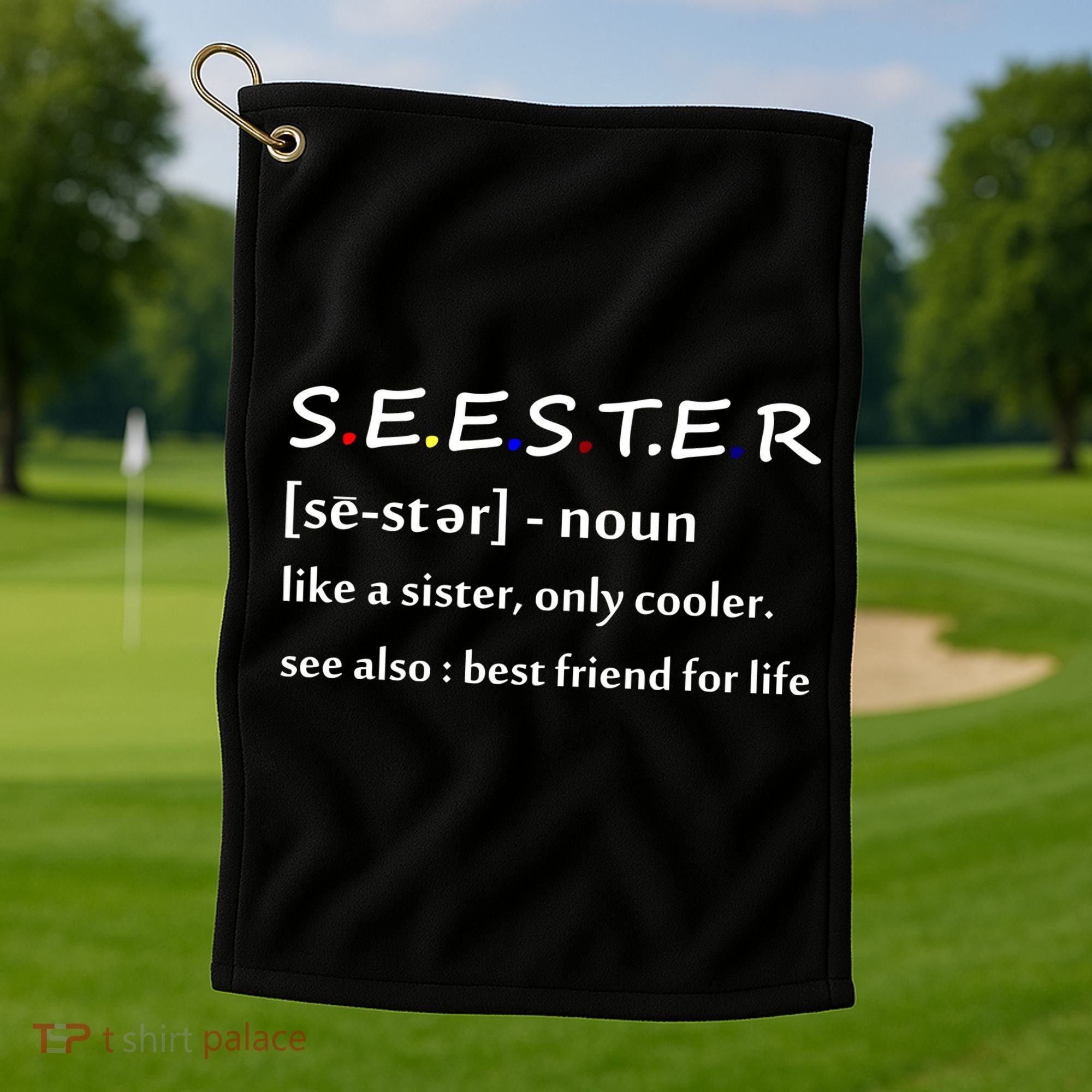 Seester Like A Sister Only Cooler Golf Towel