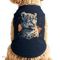 Snow Leopard Animal Retro Style Graphic Tees for Doggie Tank thumb 0