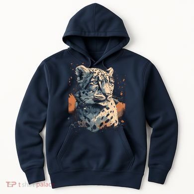 Snow Leopard Animal Retro Style Graphic Tees for Hoodie