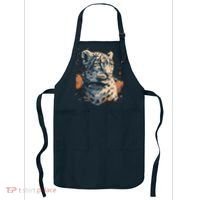 Snow Leopard Animal Retro Style Graphic Tees for Apron thumb 0