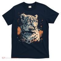 Snow Leopard Animal Retro Style Graphic Tees for T-Shirt thumb 0