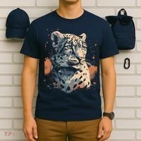 Snow Leopard Animal Retro Style Graphic Tees for T-Shirt thumb 6