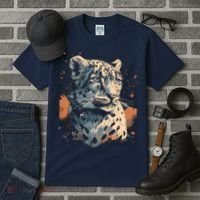 Snow Leopard Animal Retro Style Graphic Tees for Tall T-Shirt thumb 3