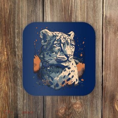 Snow Leopard Animal Retro Style Graphic Tees for Coaster