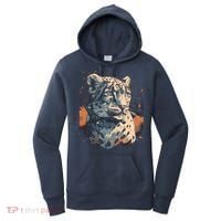 Snow Leopard Animal Retro Style Graphic Tees for Women's Hoodie thumb 0