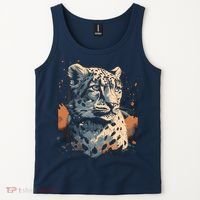 Snow Leopard Animal Retro Style Graphic Tees for Tank Top thumb 2