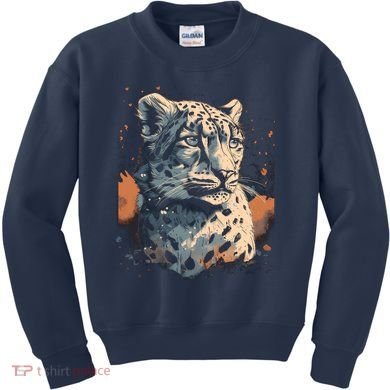 Snow Leopard Animal Retro Style Graphic Tees for Kids Sweatshirt