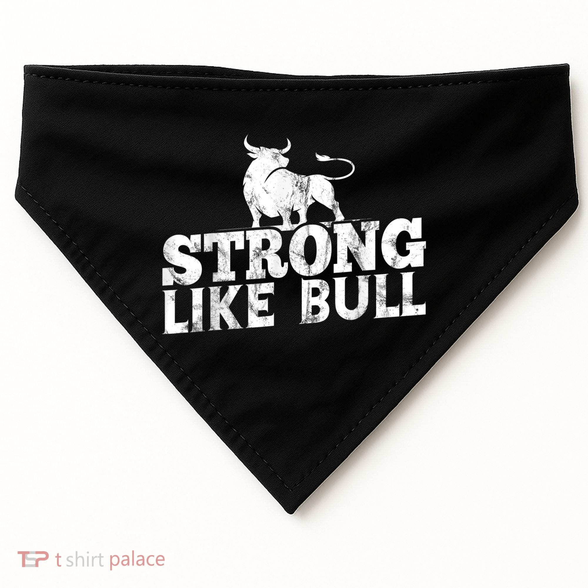 Strong Like A Bull Powerlifting Bodybuilding USA-Made Doggie Bandana