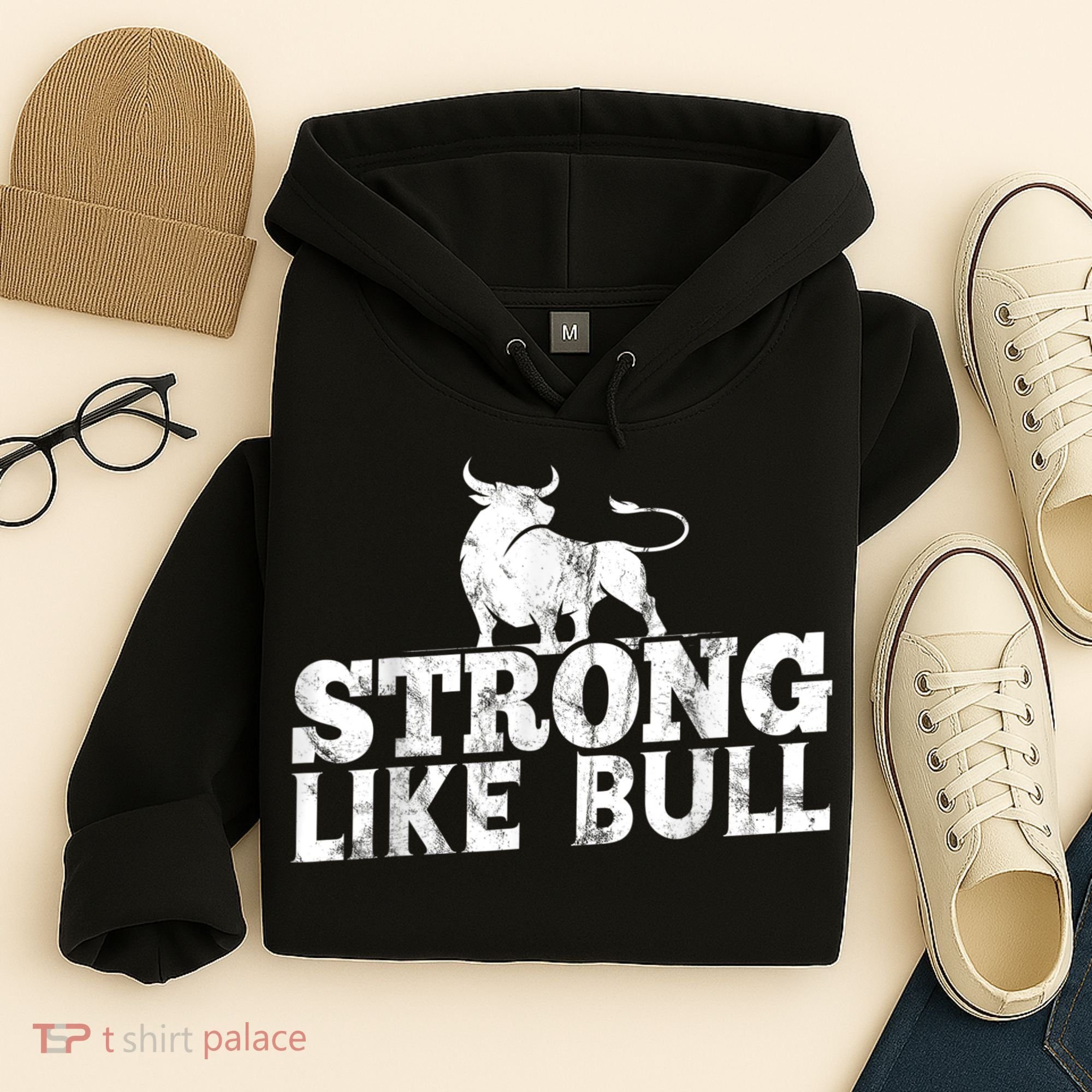 Strong Like A Bull Powerlifting Bodybuilding Hoodie